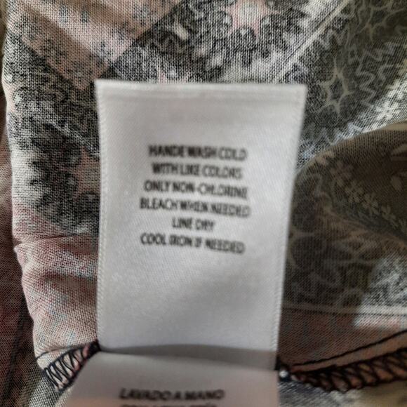 Shyanne Womens Western Patchwork Printed Smocked Cami Tank Top Size M - Picture 6 of 7